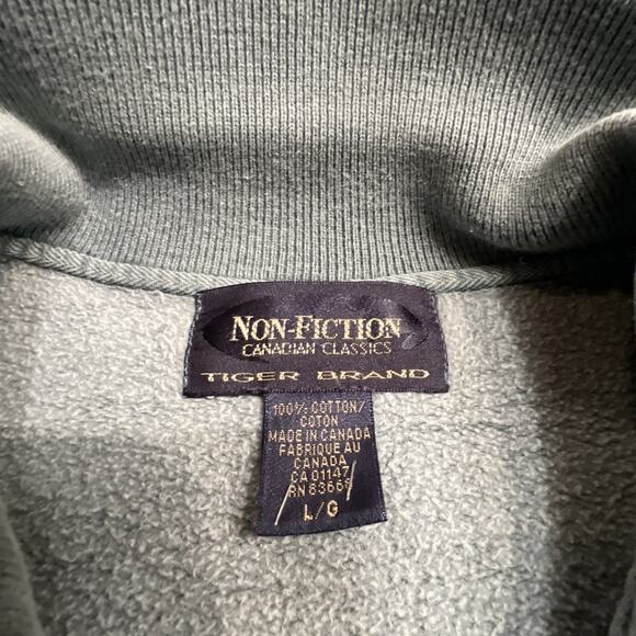 Green NonFiction Tiger Brand Pullover Men's L Long Sleeve Super Compfy - Picture 2 of 10